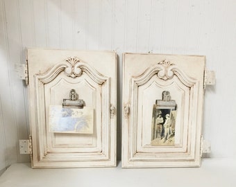 Shabby chic decor, wall hanging, picture holder, display clip, distressed paint, Mail holder, wall decor, nursery decor, office  decor,