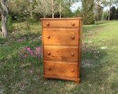 Vintage chest of drawers, secretary desk, mid century furniture , bedroom furniture, office furniture, multi purpose furniture, maple wood,