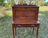 Antique plantation Desk, drop front desk, home office desk, mail organizer, pre civil war desk, solid wood, primitive Desk, Hutch