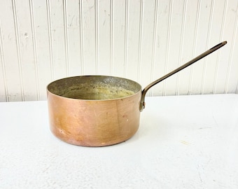Copper pot, antique copper, copper pan, French cookware, French copper cookware, antique copper, made in France, forged copper,
