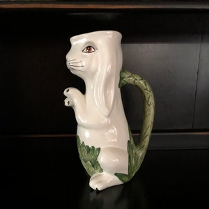 Vintage Porcelain Pitcher, Mottahedeh Rabbit Pitcher, Bunny, Jug ...