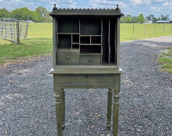 Antique desk, primitive desk, writing desk, plantation desk, wood desk, vintage desk, rustic decor, home decor