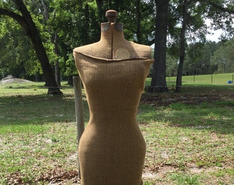 Antique dress form, Vintage dress form, mannequin, french decor,dressmaker, tailor, Iron stand, penny, adjustable, form, store display