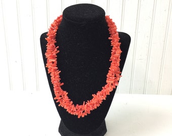 Vintage necklace, European branch coral necklace, vintage red coral necklace,Vintage vintage jewelry, Art Deco jewelry, gift ,