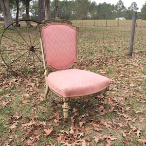 Vintage Chair, Wood chair, Furniture, upholstered chair, slipper chair, Antique Wood Chair, victorian chair, Occasional chair, bedroom chair zdjęcie 1