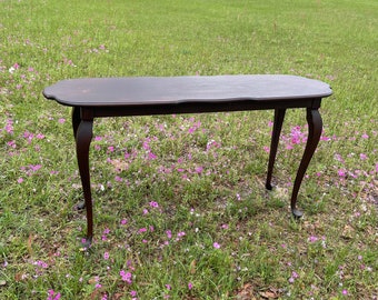 Davis Birely Table, Antique Table, Sofa Table, Queen Ann Legs