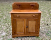 Antique dry sink cabinet, comode, wood cabinet, farmhouse style, farm furniture, entry table, vanity, pine wood box