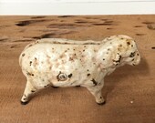 Vintage cast iron toy, Antique iron sheep bank, Iron animal, cast iron bank, collectible toy, western, rustic toy, farmhouse decor,