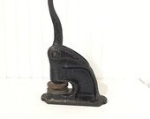 VINTAGE OFFICE SEAL, Industrial decor, office decor, Cast Iron Seal, Black Metal, antique stamp, vintage decor, photo prop, desk top seal,