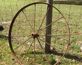 Antique wagon wheel, metal wheel, iron works, wall hanging, yard art, farm find, authentic, rustic decor,ndustrial, Wagon Wheel