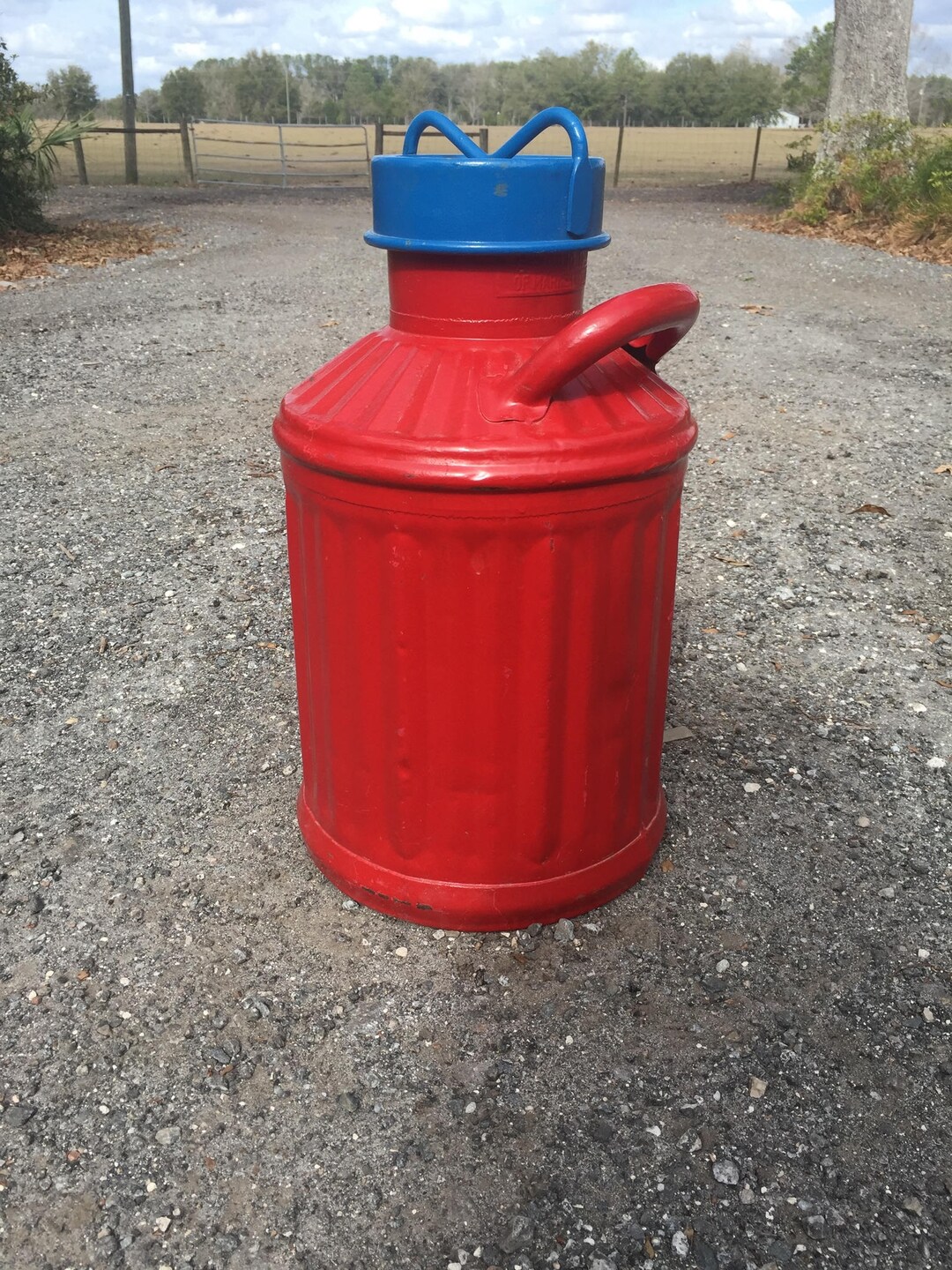 Antique Standard Oil Can, Large Oil Can, Metal Container, Farmhouse