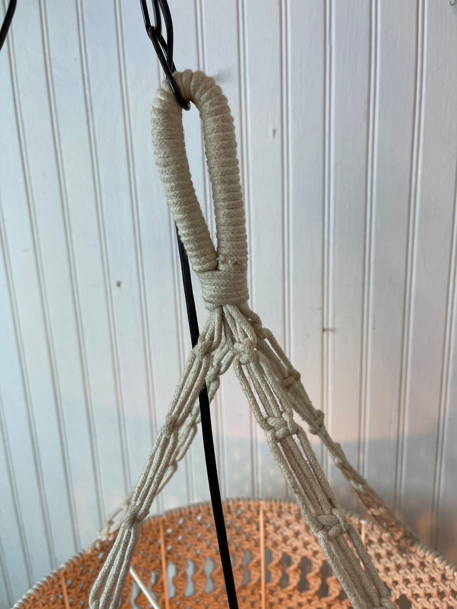 Vintage Macramé Lamp Swag Light Hanging Light Boho Light Etsy