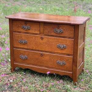 Antique Solid Wood Dresser, Farmhouse Furniture, Chest of Drawers