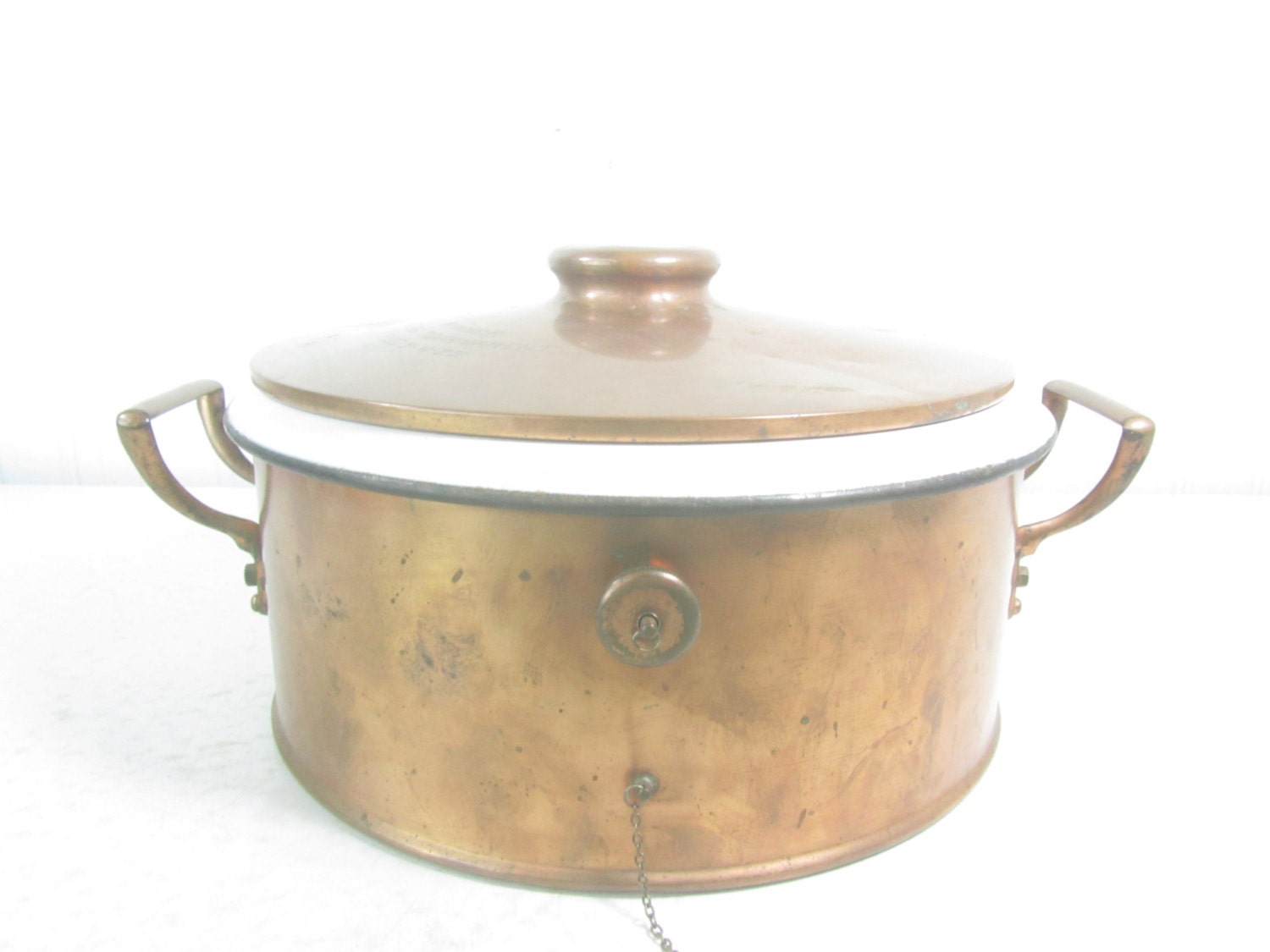 Copper pot antique copper copper panenamelware cookIng Etsy