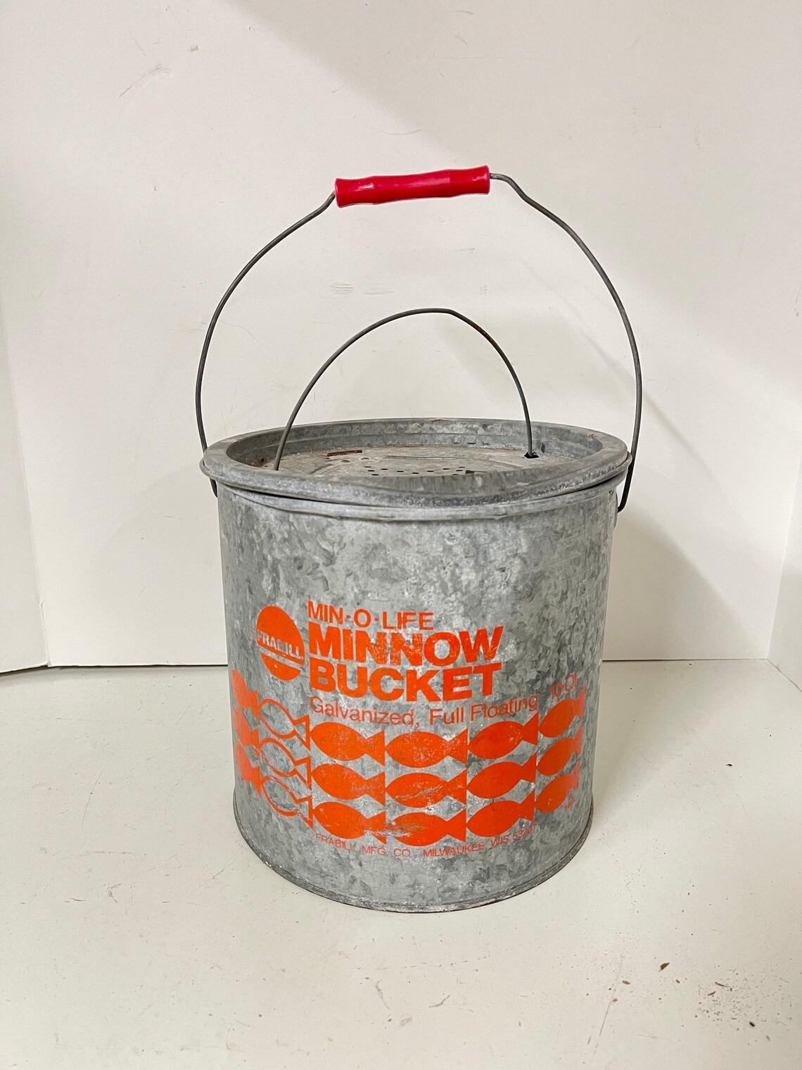 VINTAGE BAIT BUCKET Minnow Bucket Frabills Min O Life Etsy