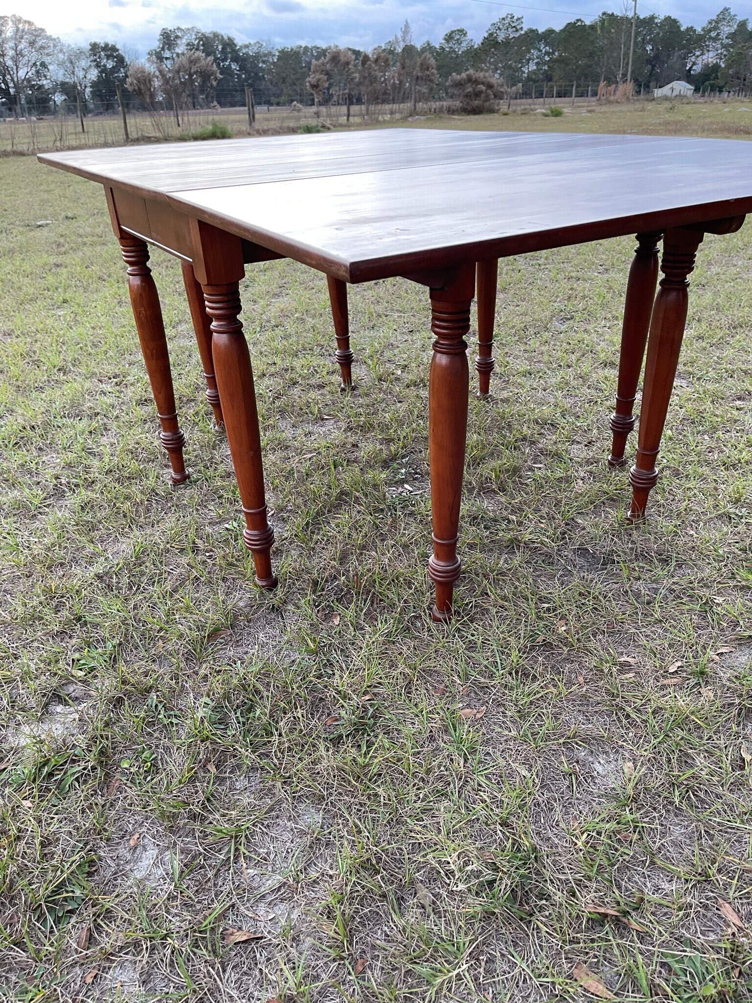 Vintage Drop Leaf Table, Wood Furniture, Dining Table, Gate