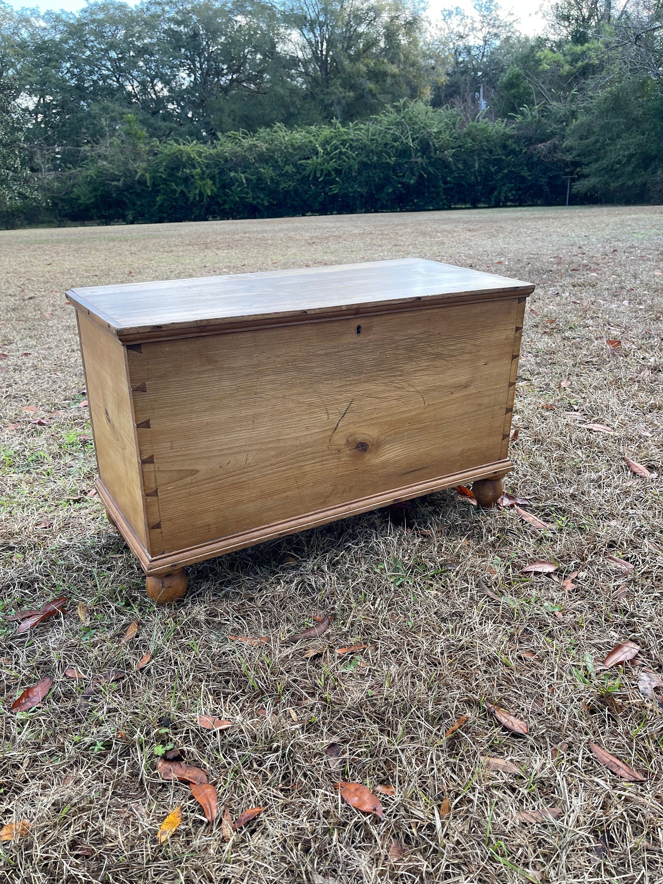 Old pine online blanket box