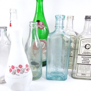 Vintage bottle collection, colored bottles,vase, collectible, milk glass bottle, medicine bottles, old glass bottles, vintage advertisings