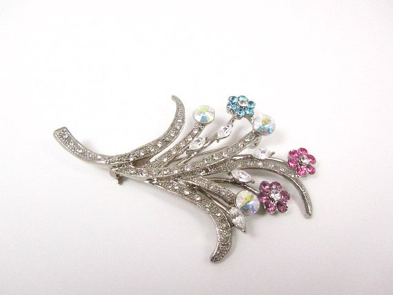 VINTAGE BROOCH, vintage jewelry, vintage pin, flo… - image 1