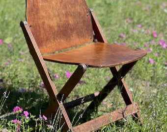 Vintage Folding Chair, American Seating, Grand Rapids Michigan, wood chair, Folding Seat, Party Chair, portable-chair, spare chair Vintage Folding Chair, American Seating, Grand Rapids Michigan, wood chair, Folding Seat, Party Chair, portable-chair, spare chair