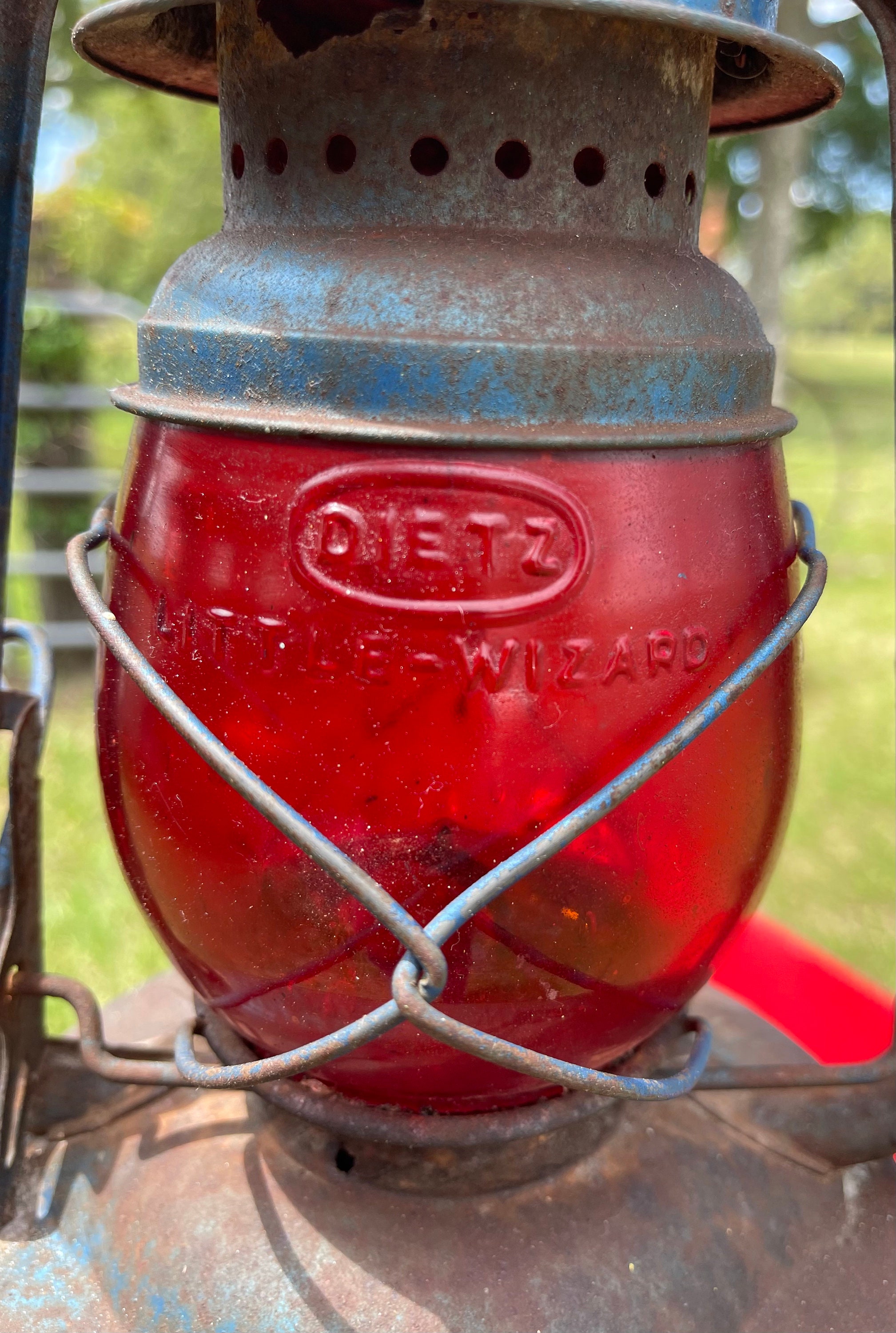 Dietz Railroad Lantern, Red Globe Railroad Lantern, Red Dietz Railroad Lantern, Red Globe Railroad Lantern, Red