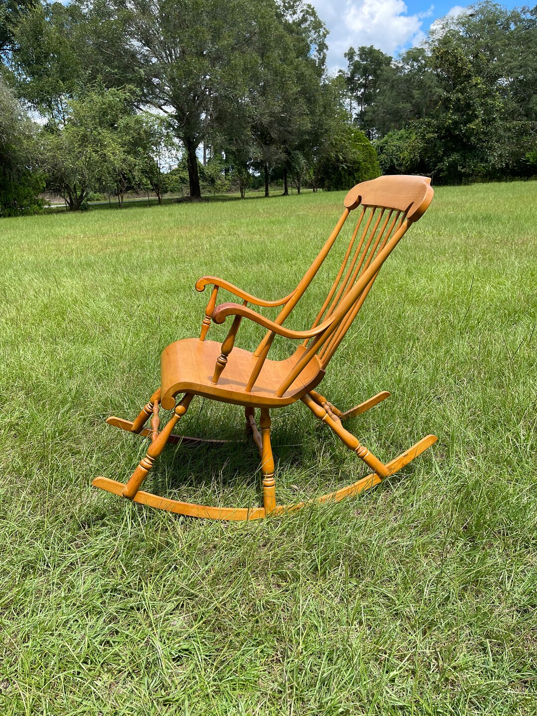 Antique Rocking Chair, Swedish Gunstol Rocking Chair, Six Legged Chair