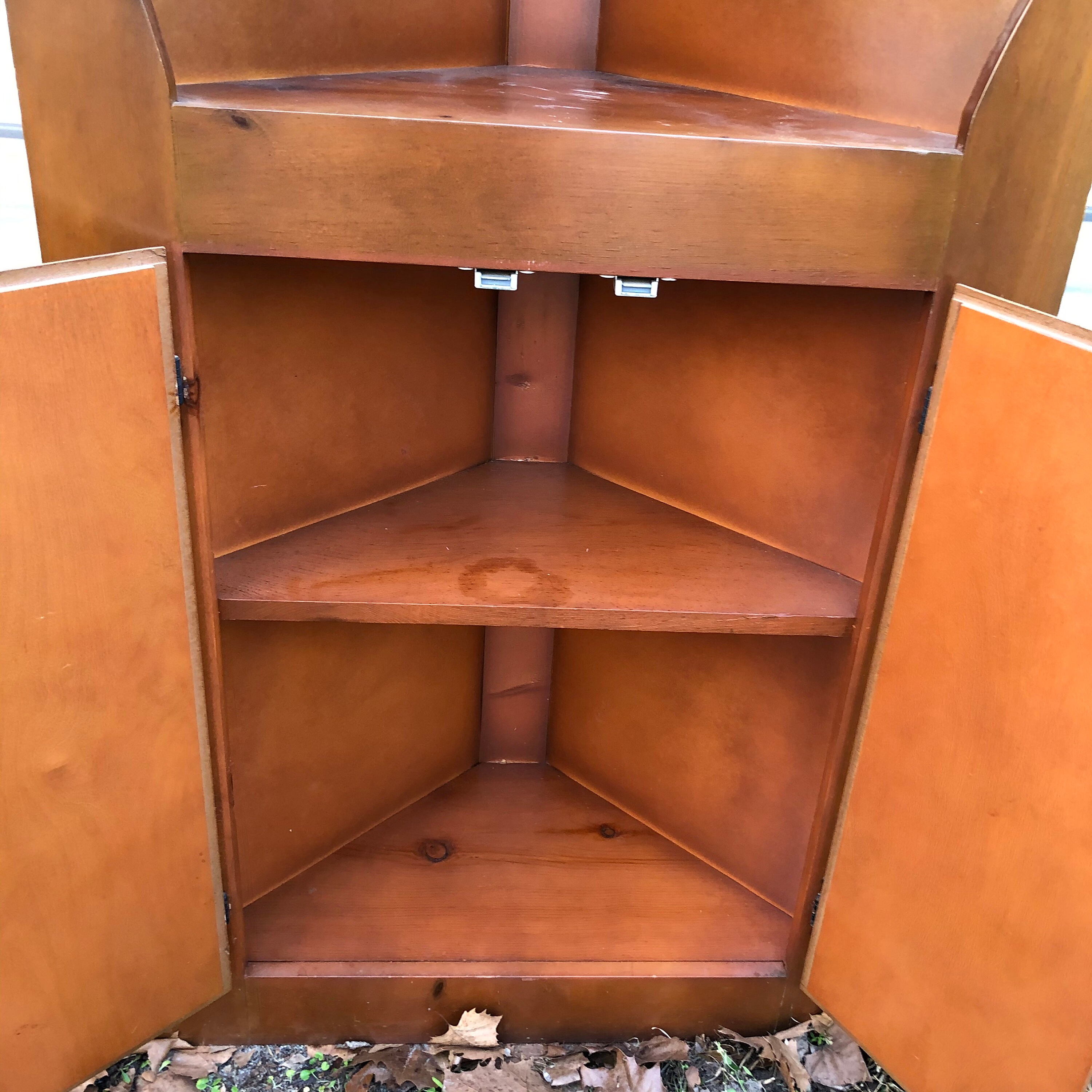 Vintage Corner Cabinet, Made in Sweden, Cupboard, Farmhouse