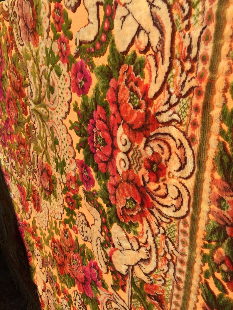 Vintage velvet Tapestry wall hanging Colorful tapestry boho Etsy