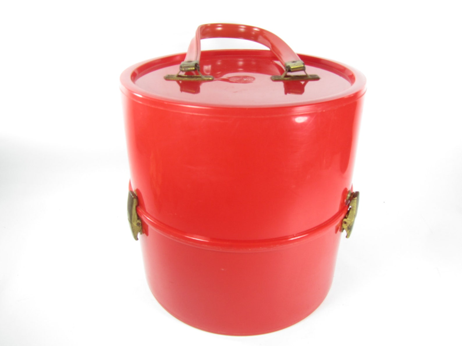 Retro Bright Red Hat Box Vintage Luggage Groovy 1970s Etsy