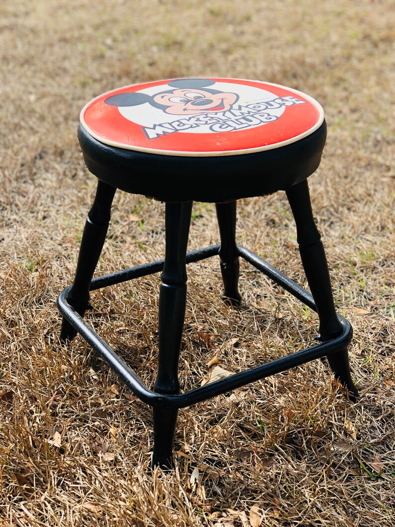 Mickey Mouse Club Stool Disney Collectible Whimsical Mickey Etsy