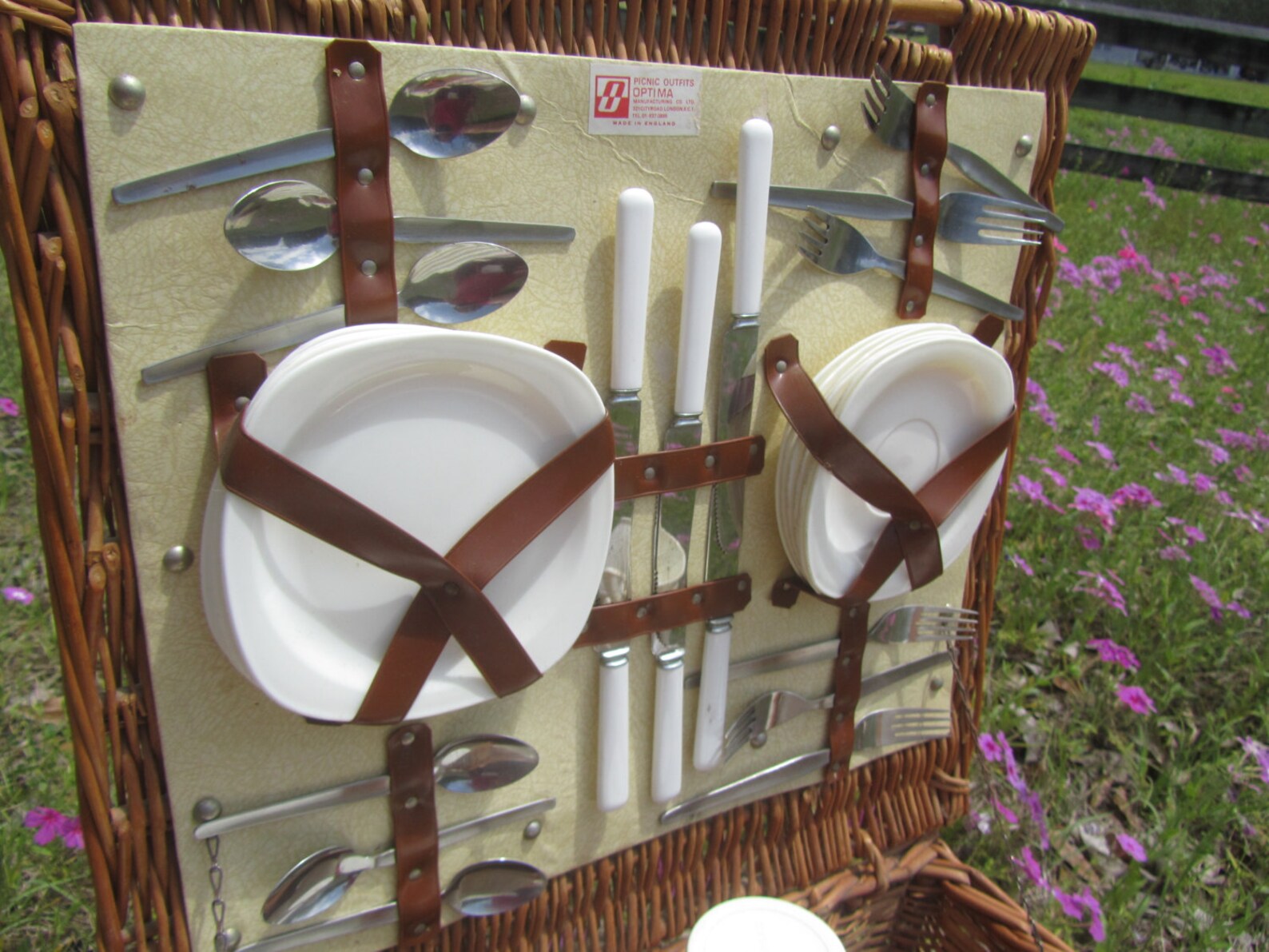 English Picnic Basket Picnic Basket Basket Wicker Picnic - Etsy
