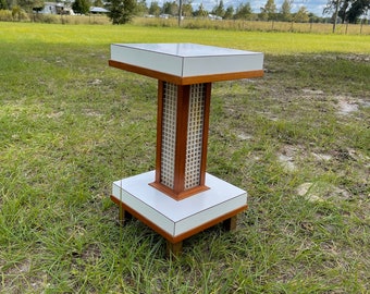 MCM Style Side Table, End Table, retro Table, Furniture, Asian Side Table, Mid Century Modern, nightstand, plant stand