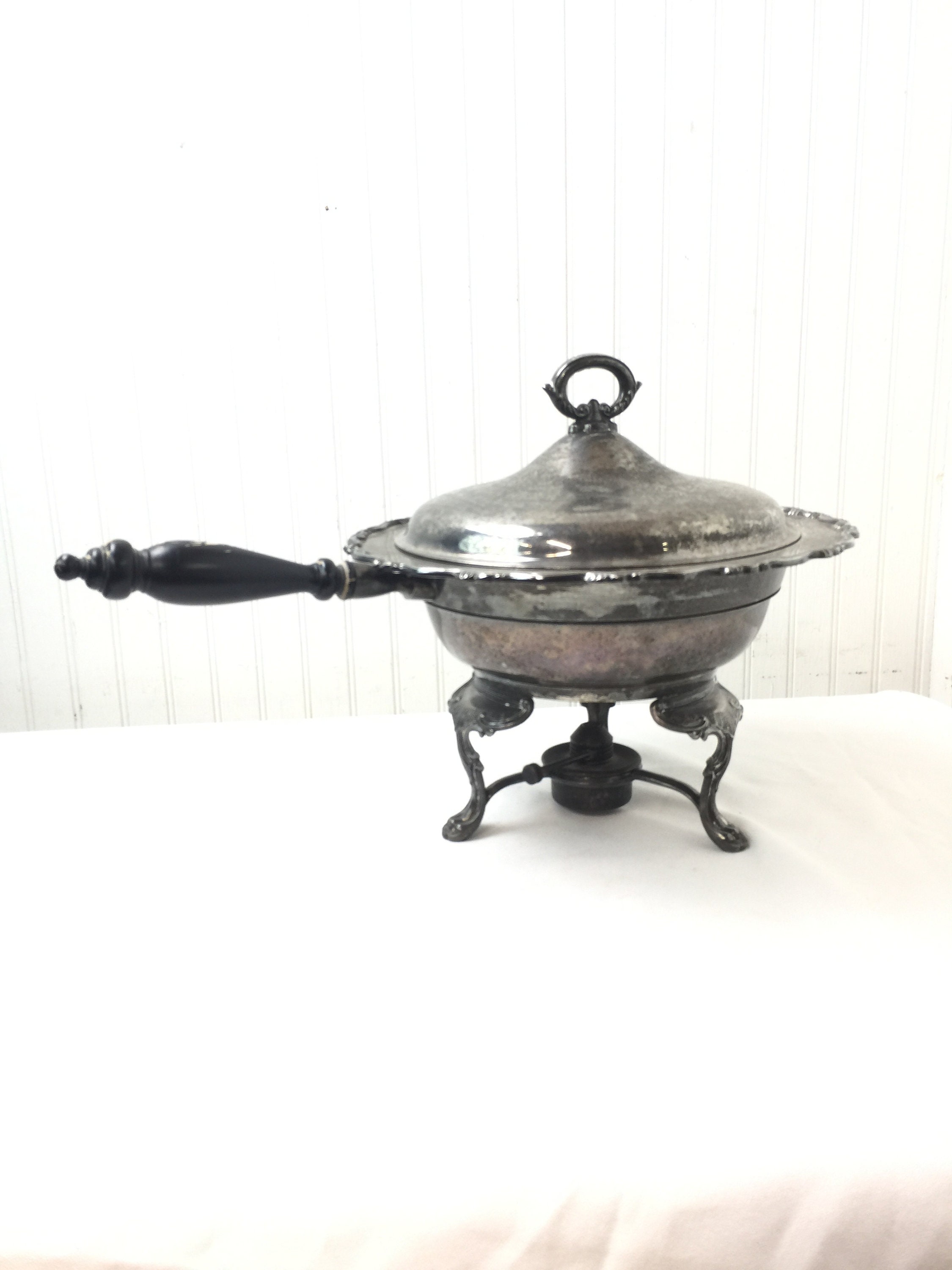 Server Bowl, Silver Plate Chafing Dish, Wedding Decor, Party