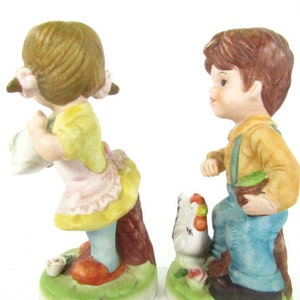 Ceramic figurine, Hummel like figurine, boy, girl, collectible, gift, vintage figurine, image 5