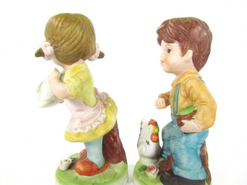 Ceramic figurine, Hummel like figurine, boy, girl, collectible, gift, vintage figurine, image 5