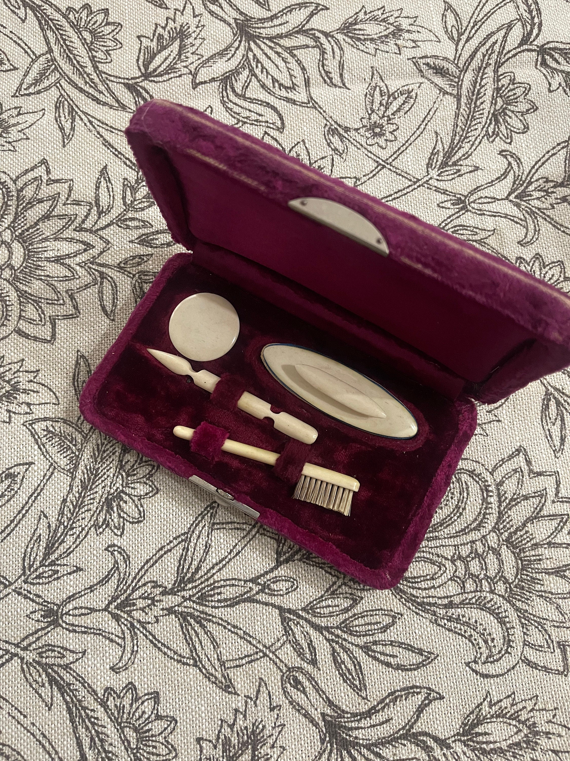 French Victorian manicure set, vanity set,nail tool set, manicure tool, cuticle tool, collectible tools, make up cosmetic, Beauty tool,