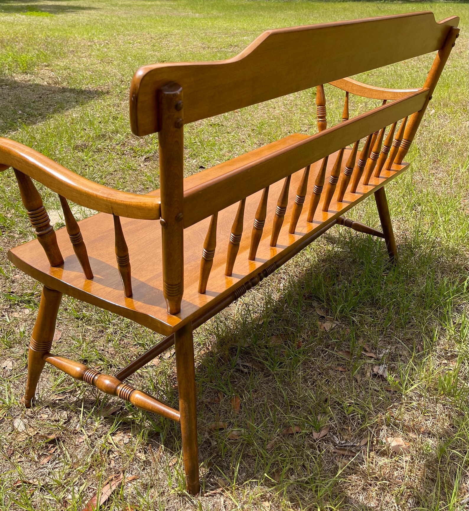 Vintage Bench Ethan Allen Bench Entryway Furniture Solid Etsy