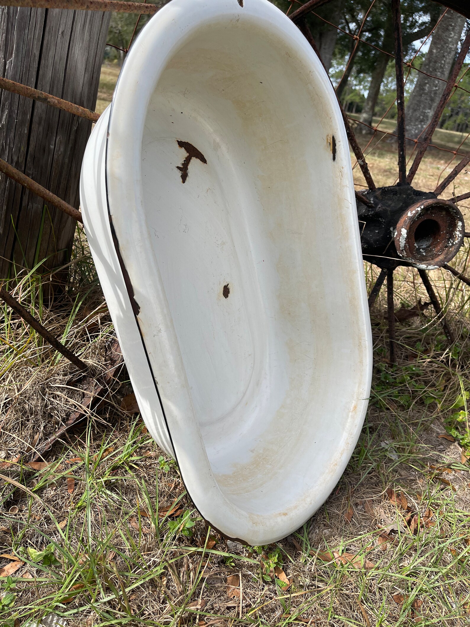 Enamel Wash Tub Enamel Tub Movie Photo Prop White Enamel Etsy