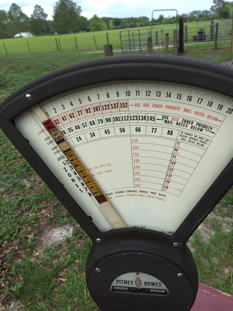 Vintage Postal Scale Pitney Bowes Postal Scale Metal Scale Etsy