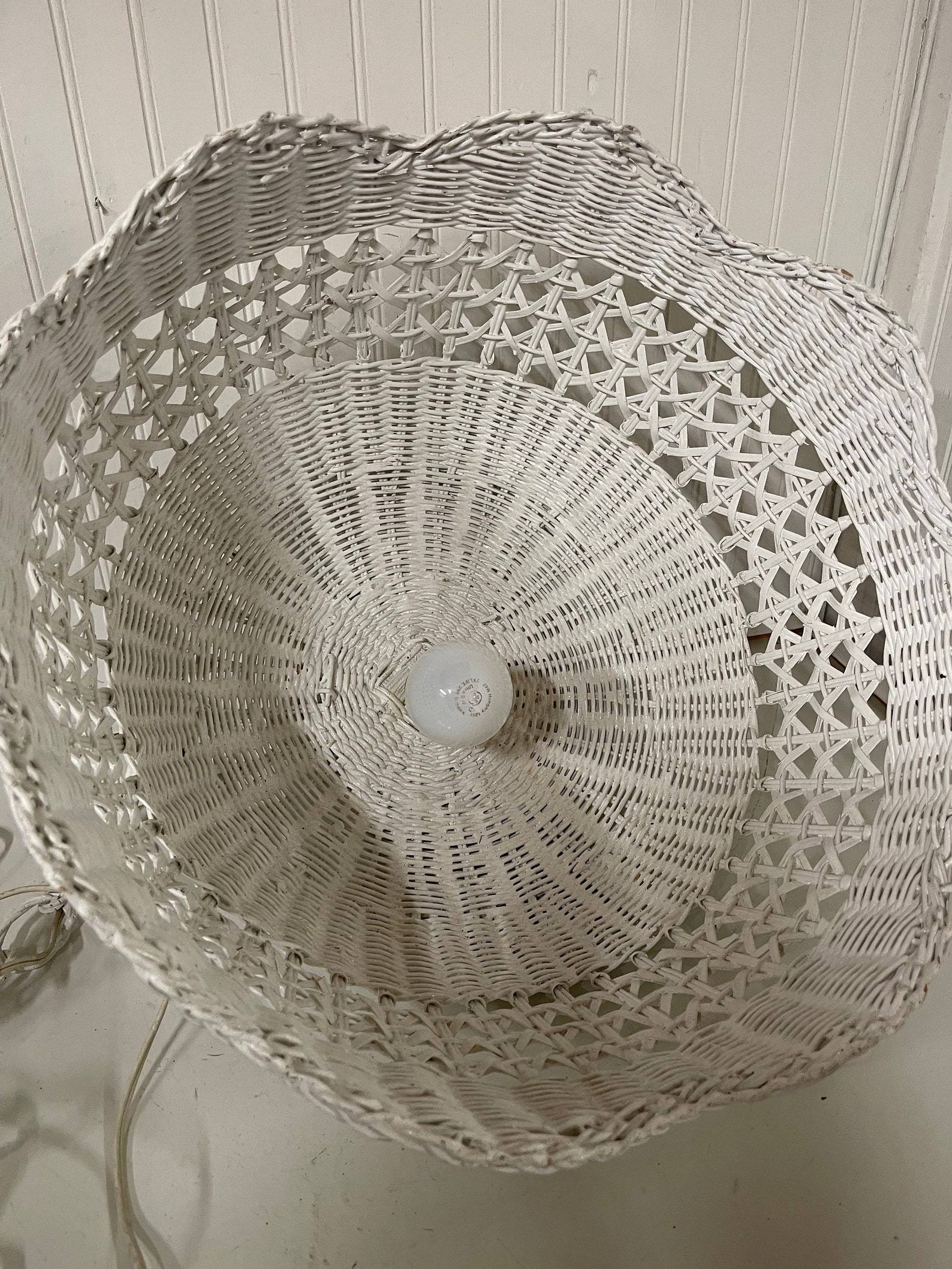 Vintage Wicker Lamp Swag Light Hanging Light Basket Light Etsy