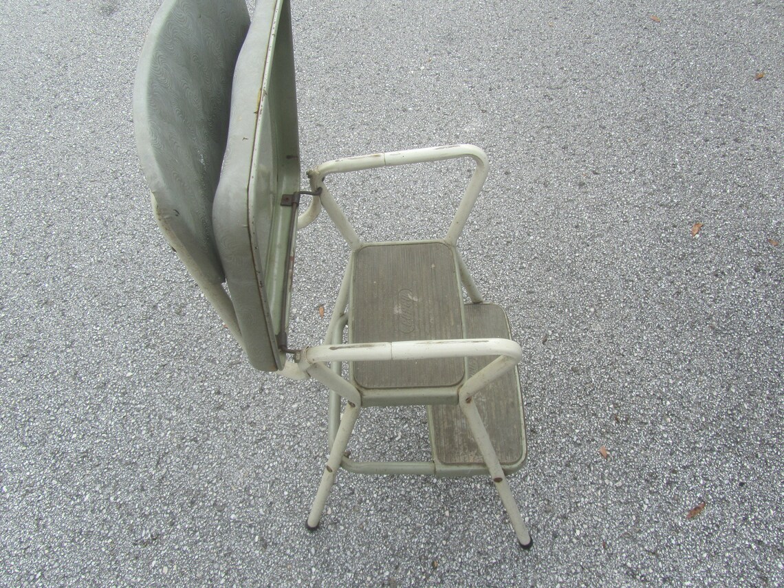 Vintage Cosco Metal Step Stool, Step Chair, Stool Step Ladder, Folding ...