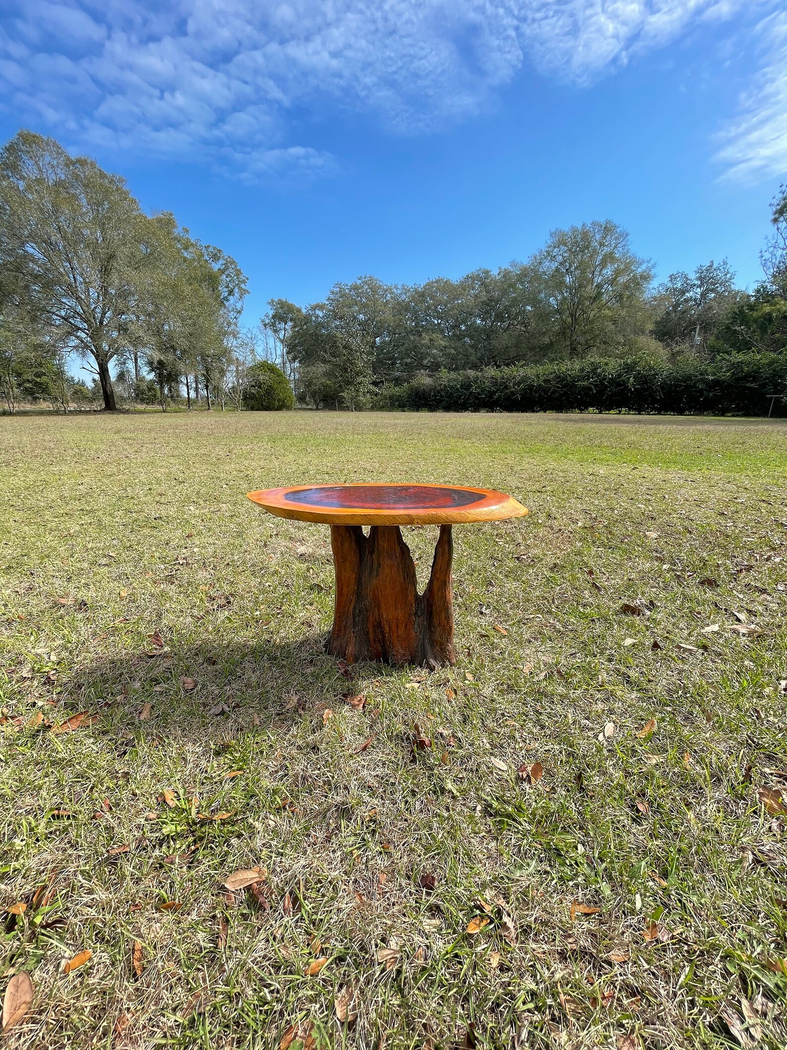 Cypress Slab Side Table Wood End Table Furniture Natural Etsy