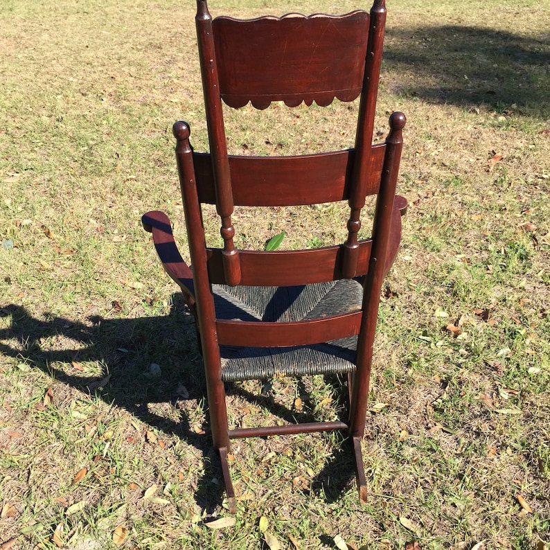 Antique Rocking Chair High Back Rocking Chair Antique Etsy