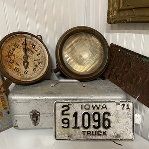 Vintage Car Light, Vintage HeadLight, Metal headlight, car restoration, metal light, Spotlight, Restaurant Decor, Mancave Decor image 10