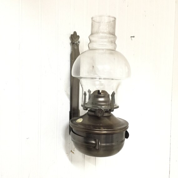 VINTAGE OIL LAMP Metal Oil Lamp Glass Oil Lamp Vintage Etsy