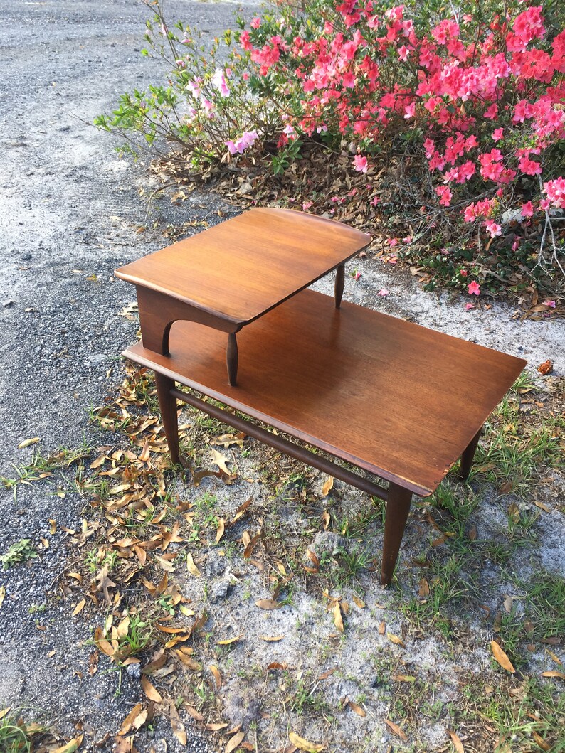 Danish Modern End Table Wood Side Table Mid Century Modern Etsy