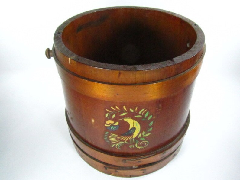 Vintage Firkin Bucket Wood Bucket Collectible Wood Decor Etsy