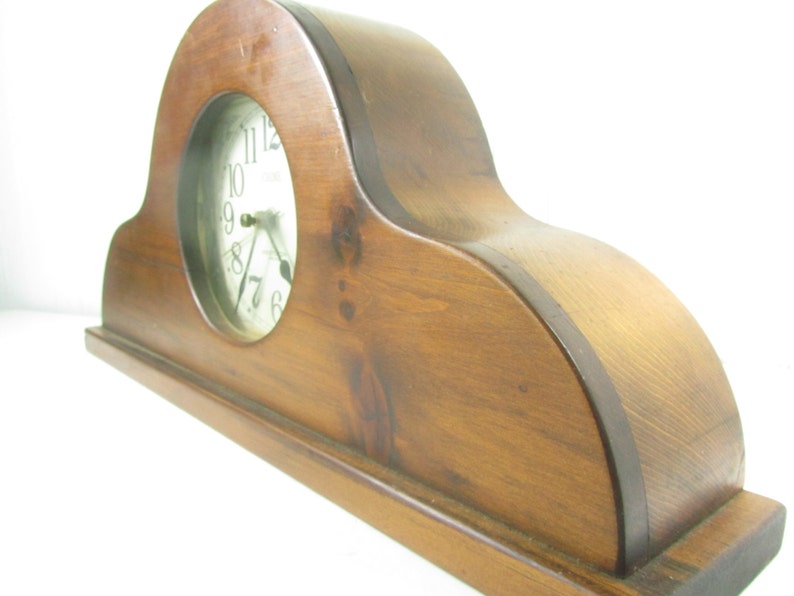 Westclox Electric Mantle Clock Vintage Wooden Clock Chime Etsy