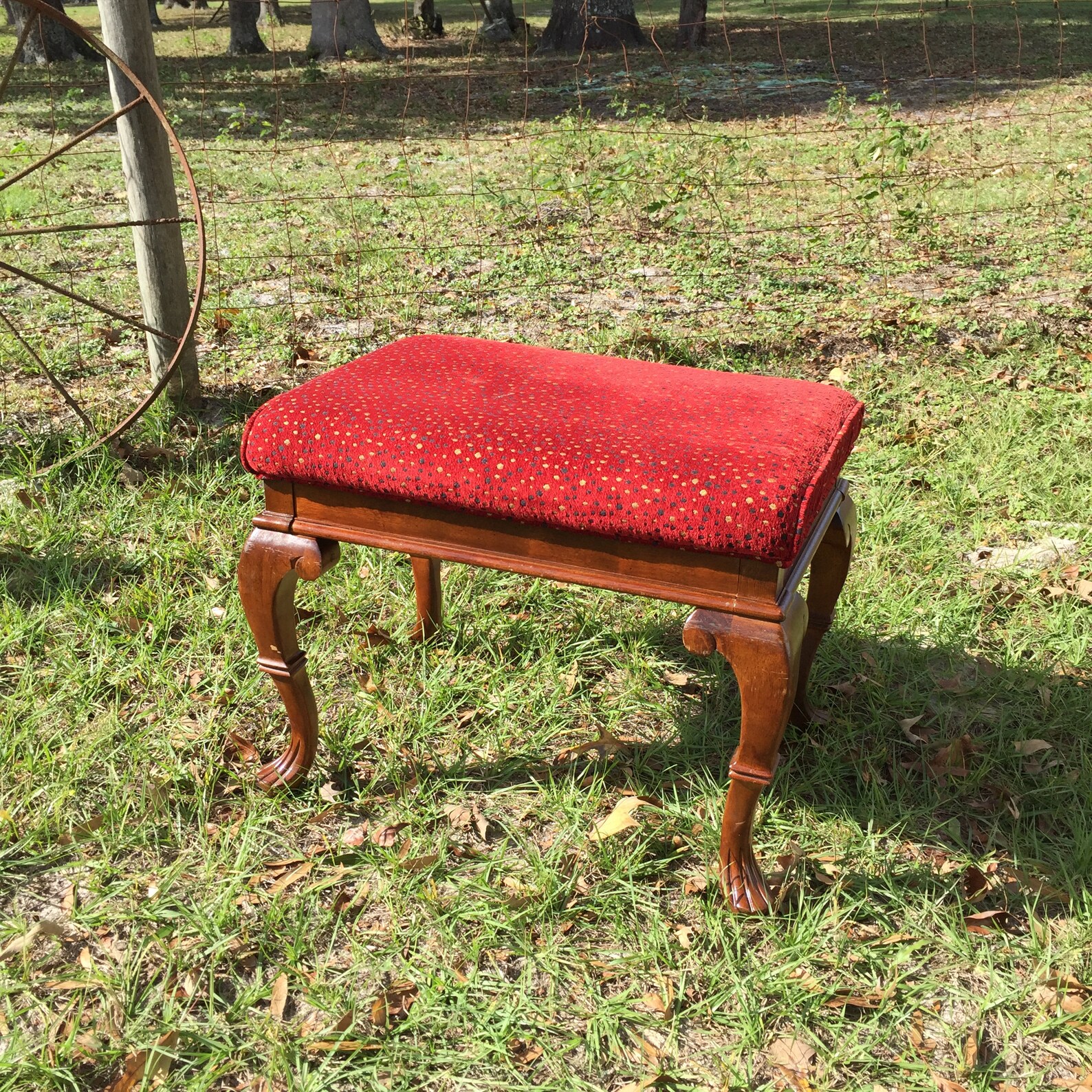 Vintage Foot Stool Vintage Ornate Ottoman Upholstered Foot Etsy