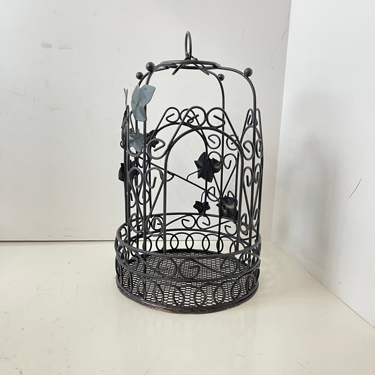 Vintage Birdcage, Metal Birdcage, Wedding Decor, Black Bird Cages